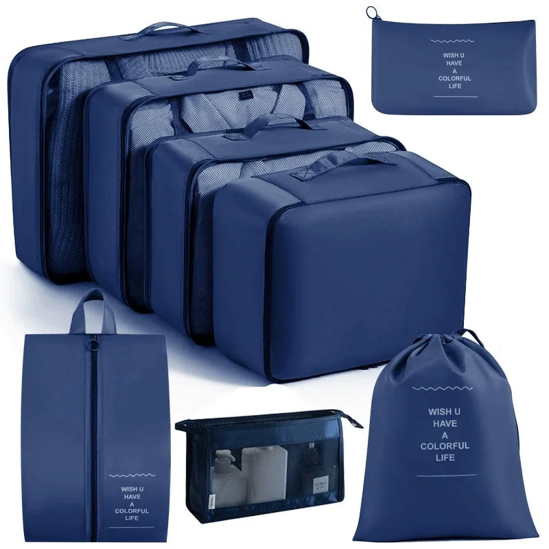 Travel Packing Cube Set for Clothes & Shoes