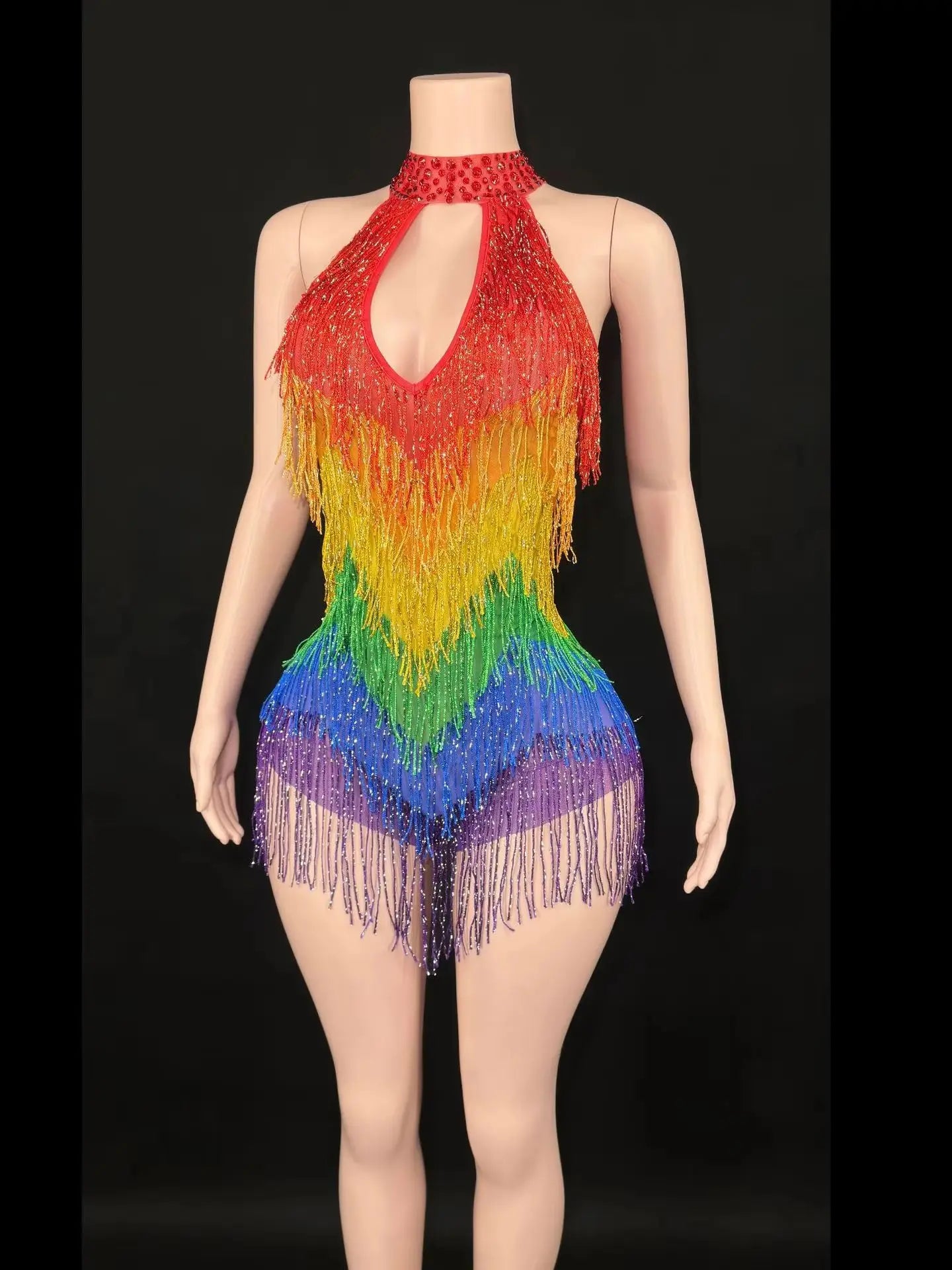 European and American Xia Hongyan Cross-border Flowy Nightclub Glittering Sexy Clothing One-Piece Dress Women's Evening Dress