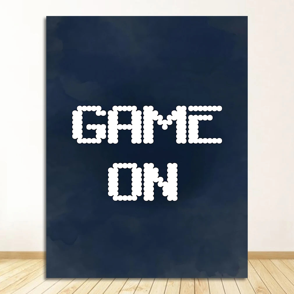 Boys’ Video Game Room Canvas Wall Art