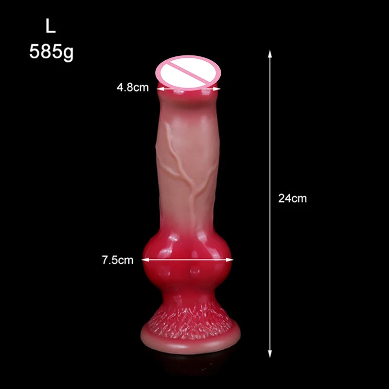 Silicone Animal-Style Dildo – Sizes S–XXL