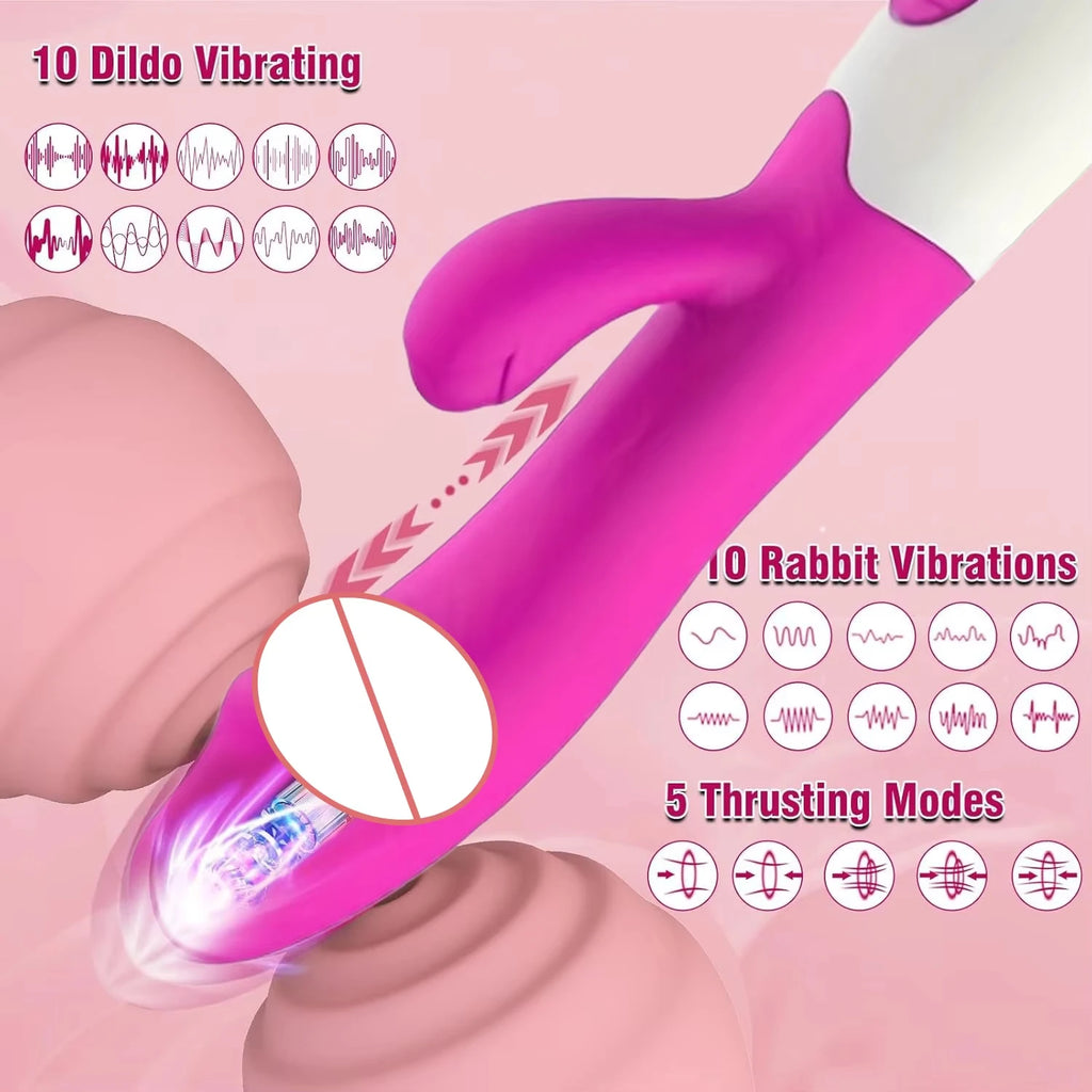 Powerful Dual-Stimulation Rabbit Vibrator