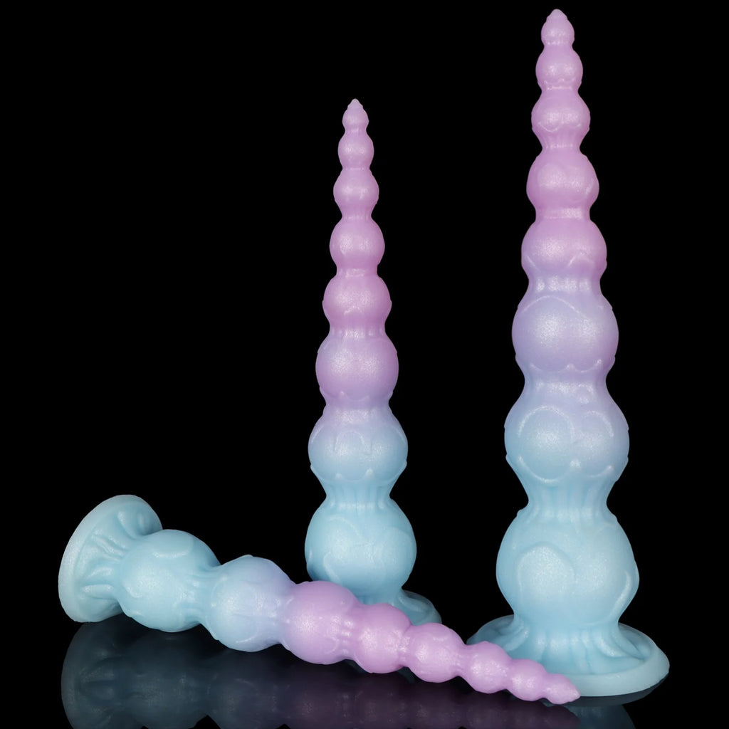 Long Flexible Silicone Anal Bead Plug