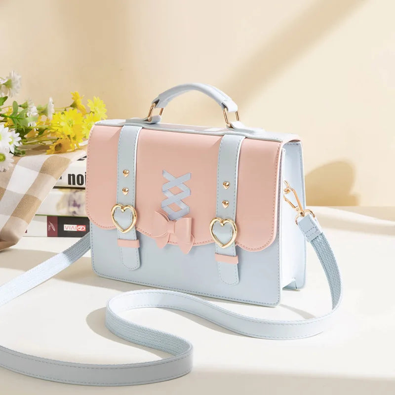 Bow Ribbon Square Crossbody Bag