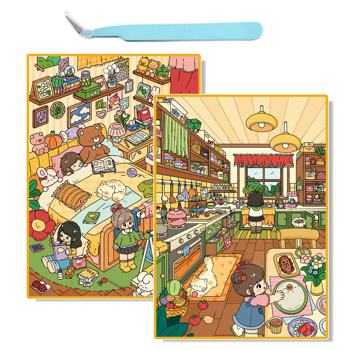 Kawaii 3D Mini Kitchen Scene Sticker