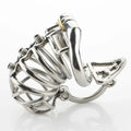 Stainless Steel Chastity Cage with Scrotum Ring