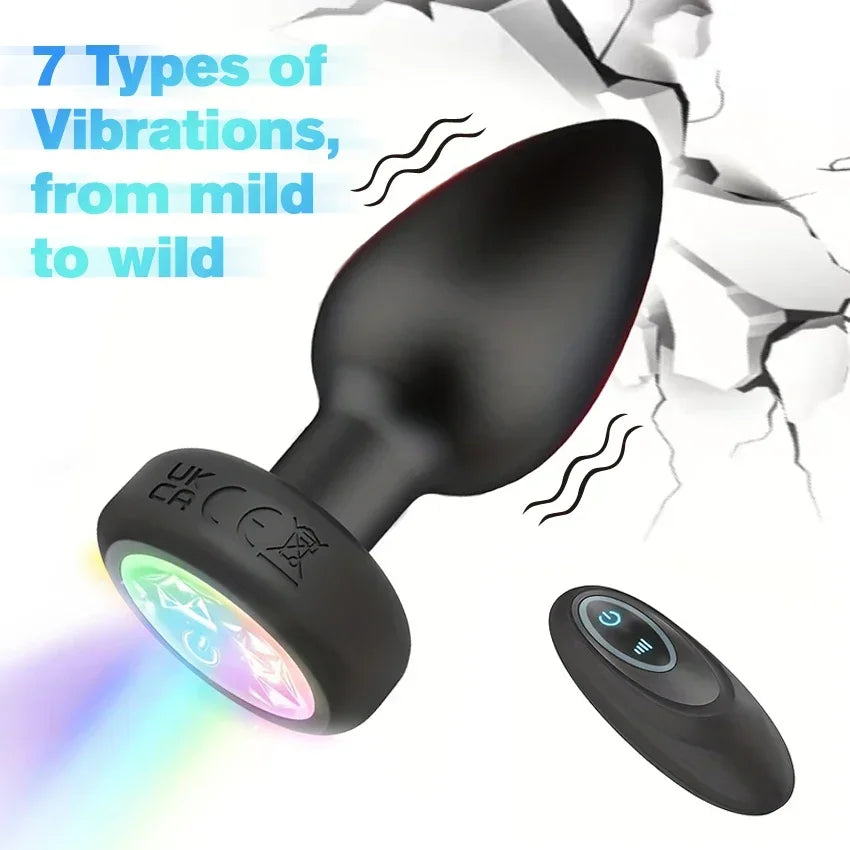 Remote-Control LED Vibrating Anal Plug