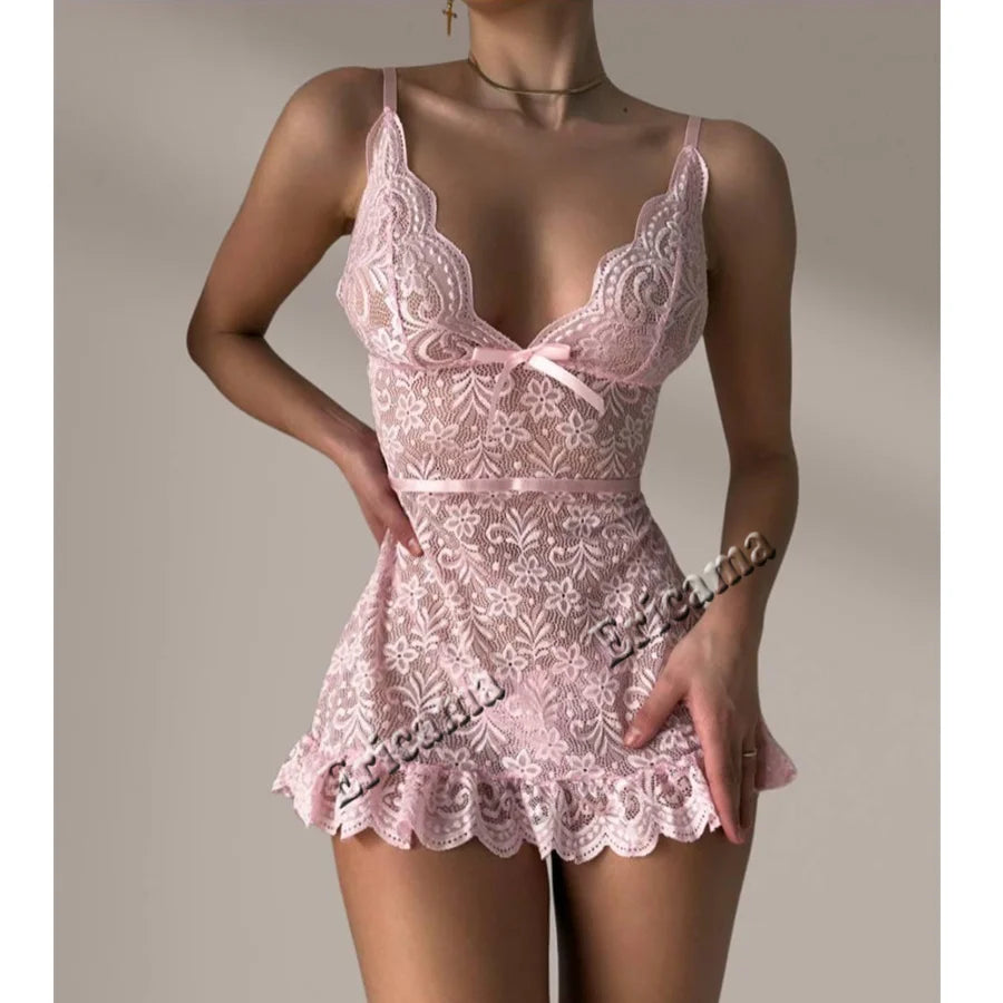 Sexy Lingerie Woman Erotic Pajamas Lace Lingerie Sex Clothes Babydoll Erotic Transparent Dress  Sexy Lingerie Hot Dress
