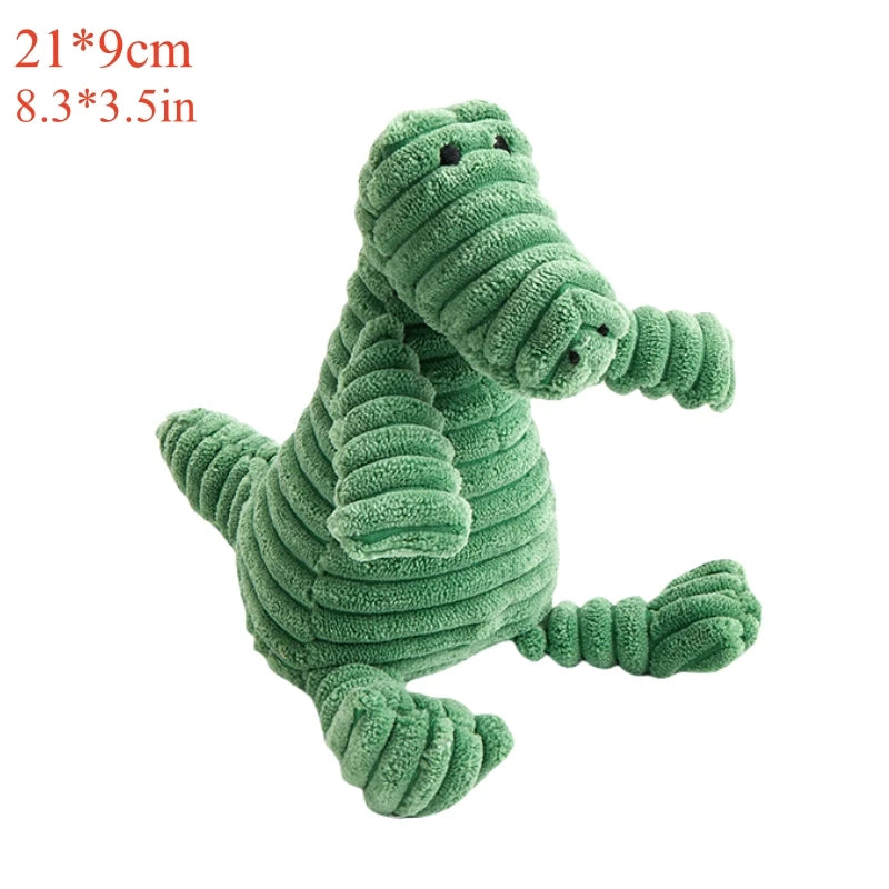 Corduroy Animal Squeaky Plush Dog Toy