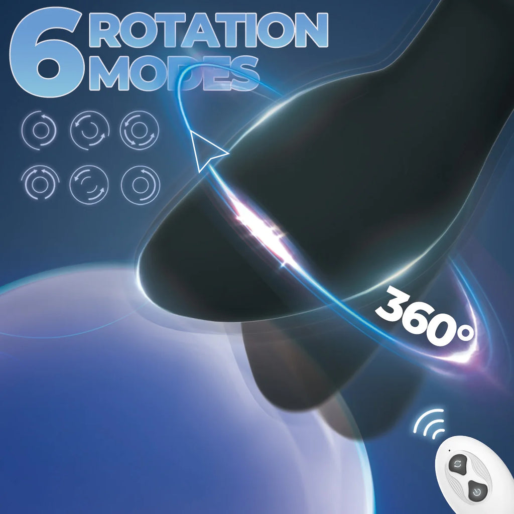 Remote Vibrating & Rotating Anal Plug – 10 Vibrations/6 Rotations