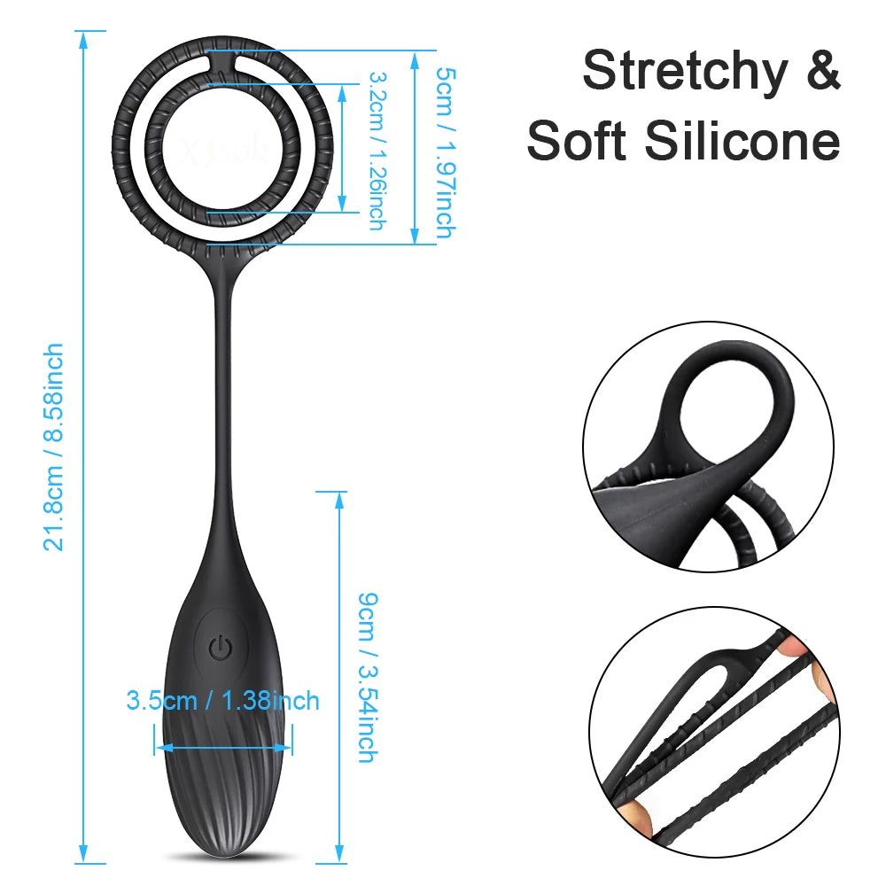 Remote-Control Prostate Massager with Ring