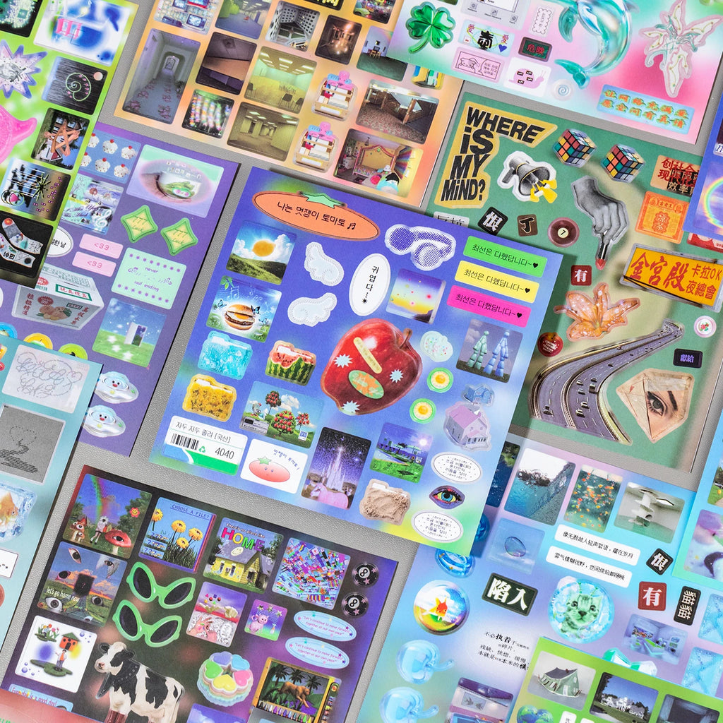 20-Sheet Showa-Style Die-Cut Sticker Book
