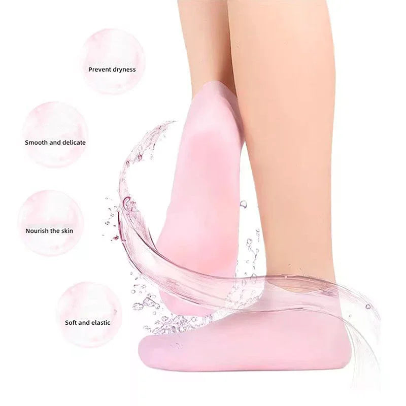 Moisturizing Foot Socks,Silicone Socks For Dry Cracked Feet Women's Foot Socks For Moisturizing,Featuring Massage