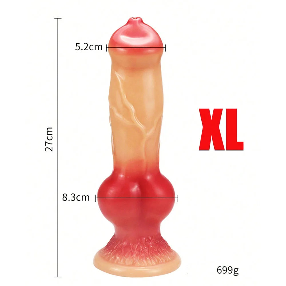 Silicone Animal-Style Dildo – Sizes M–XXL