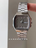 Stainless Steel Women's Watch Exquisite Square Quartz Watch Calendar Waterproof Bracelet Fashion Elegant Women's Watch