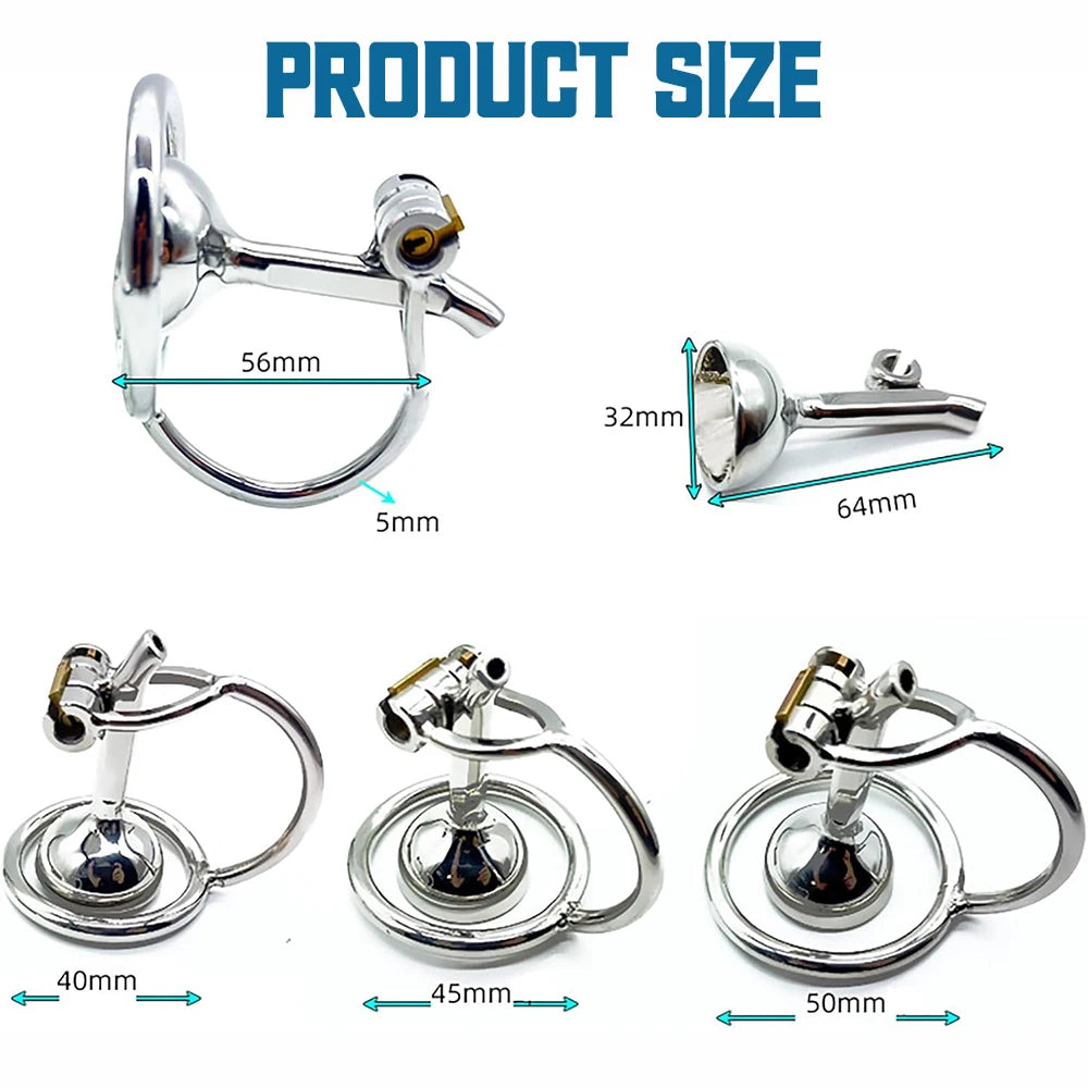 Reverse-Style Stainless Steel Chastity Cage