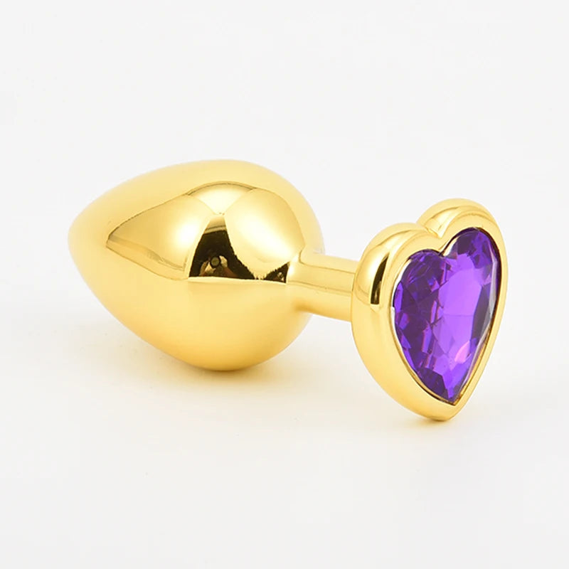 Golden Stainless Steel Crystal Anal Plug – 3 Sizes