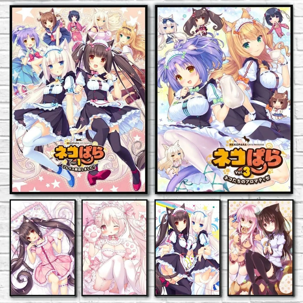 Nekopara Kawaii Girl Waterproof Wall Poster