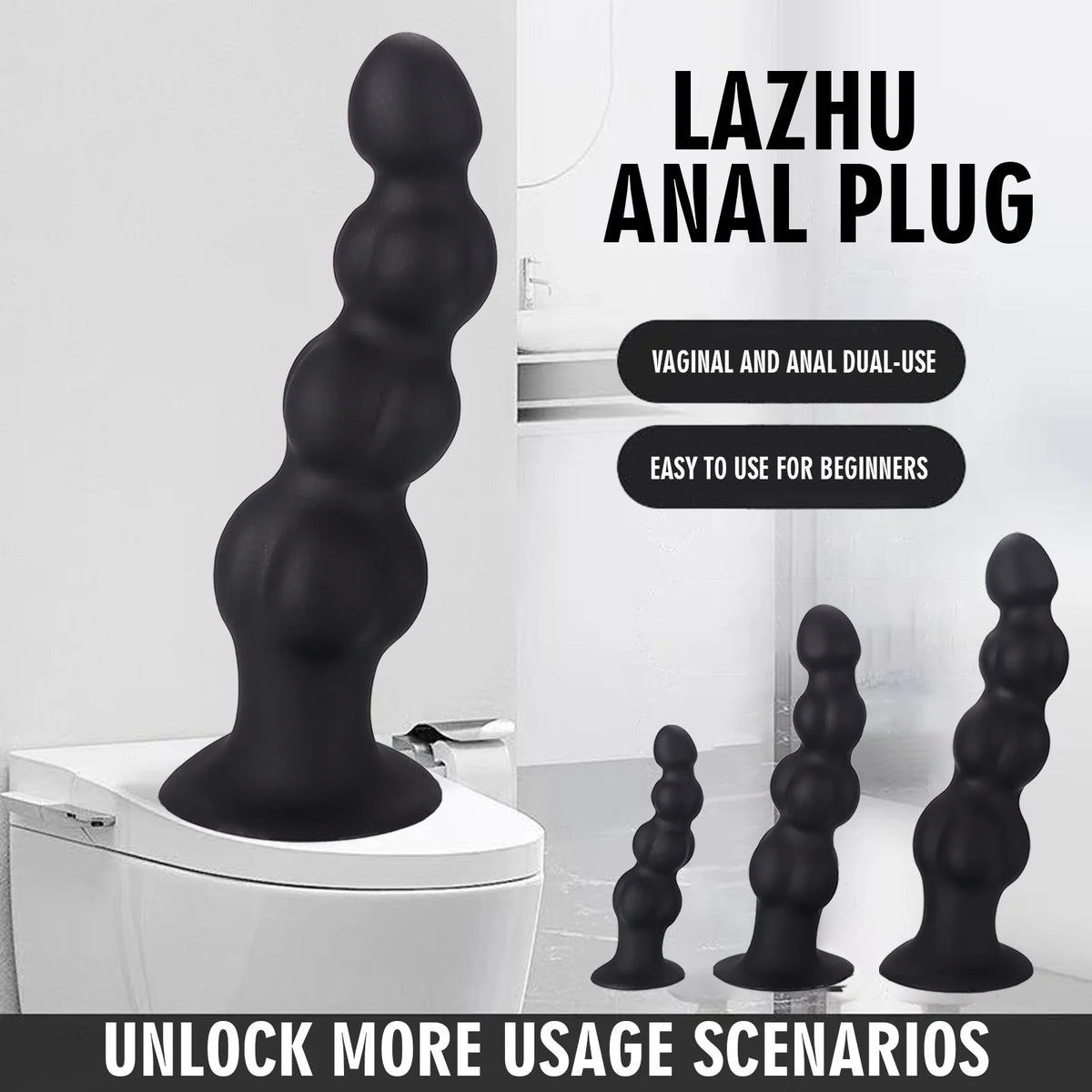 4-Ball Silicone Anal Bead & Plug