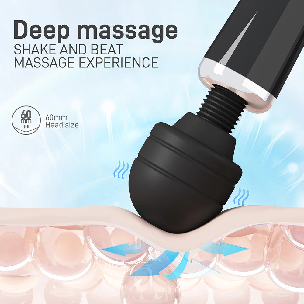 USB-Rechargeable Large Wand Vibrator