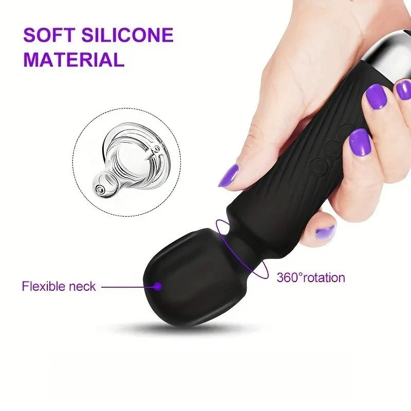 USB-Rechargeable Cordless Mini Wand Vibrator