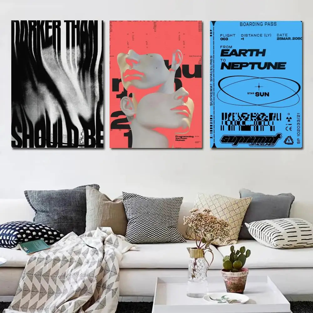 Abstract Roman Aesthetic Canvas Wall Poster