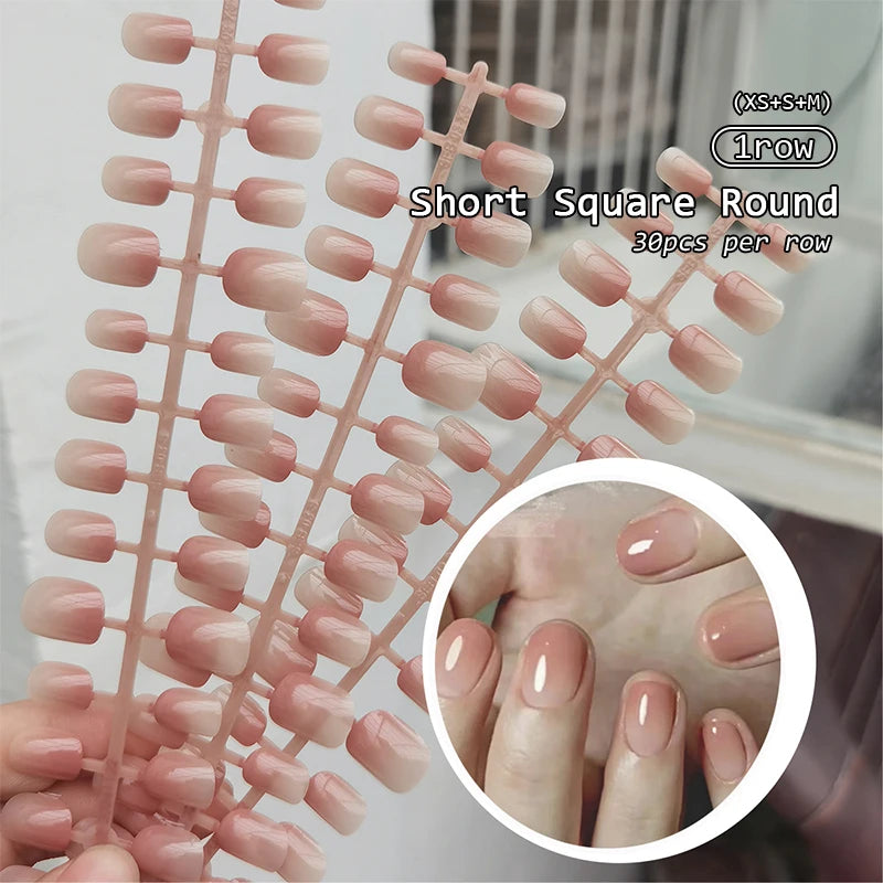 Full-Cover Press-On Nail Tips – 30 Pieces