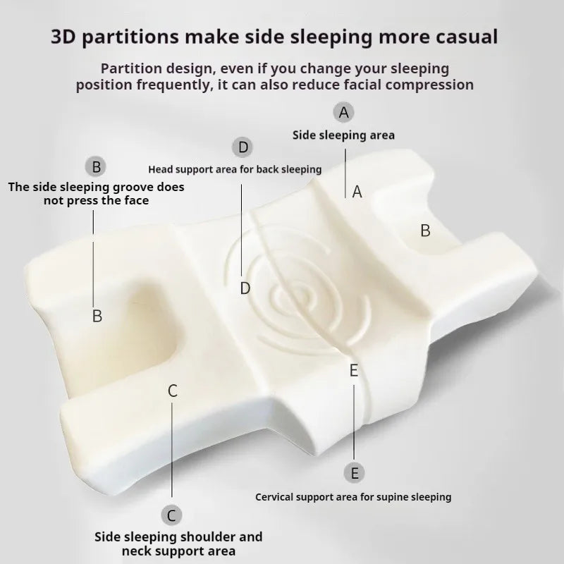 New Sleeping Beauty Pillow Satin Anti-Wrinkle Neck Protection Sleep Memory Foam Pillow Comfortable Soft Skin Care Bedding Pillow