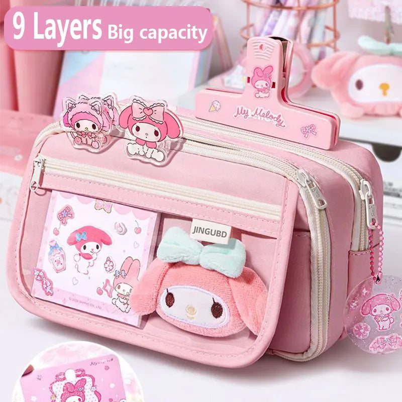 Kawaii Waterproof Large-Capacity Pencil Case DIY Set