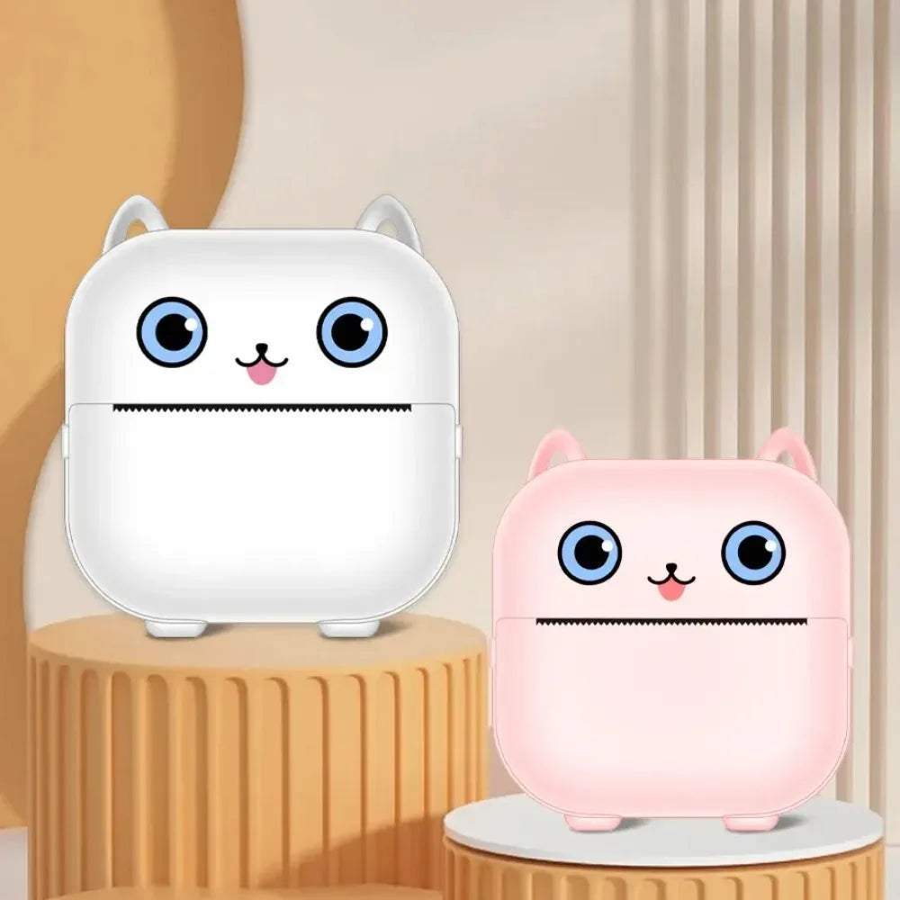 Mini Pocket Thermal Printer Bluetooth USB Rechargeable Instant Phone Photo Label Sticker Printer Notes Graffiti AI Drawings