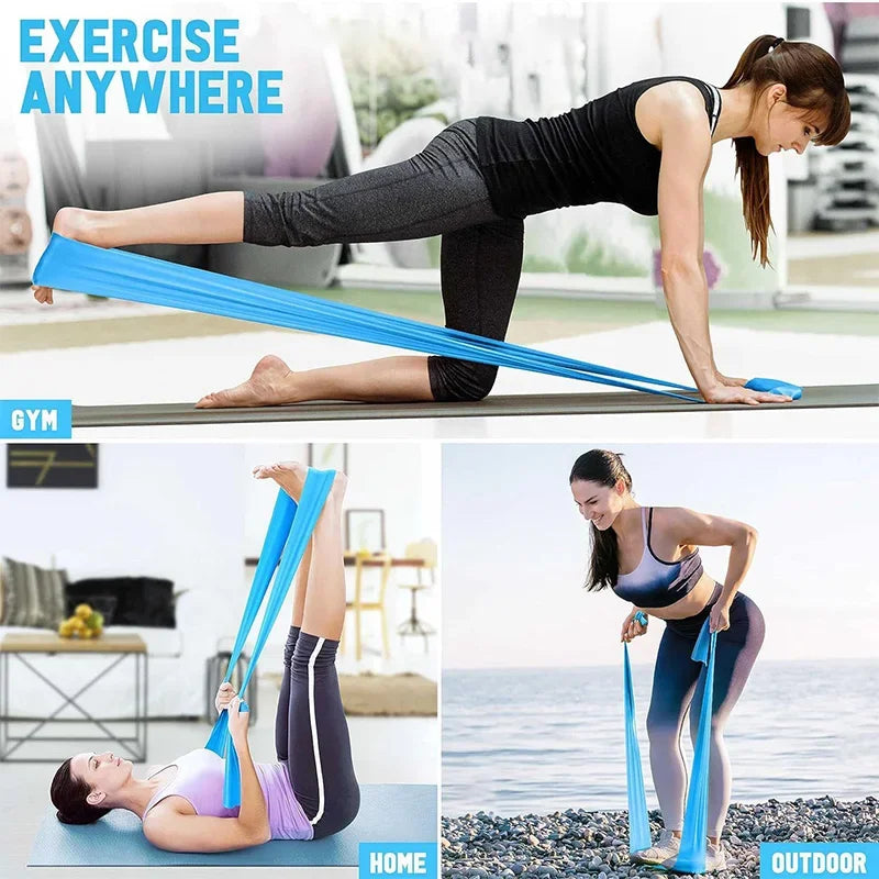 Elastic Yoga Fitness Bands Yoga Pilates Resistance Bands for Men Women Home Work Out Band Yoga Flexibility Stretching Equipment
