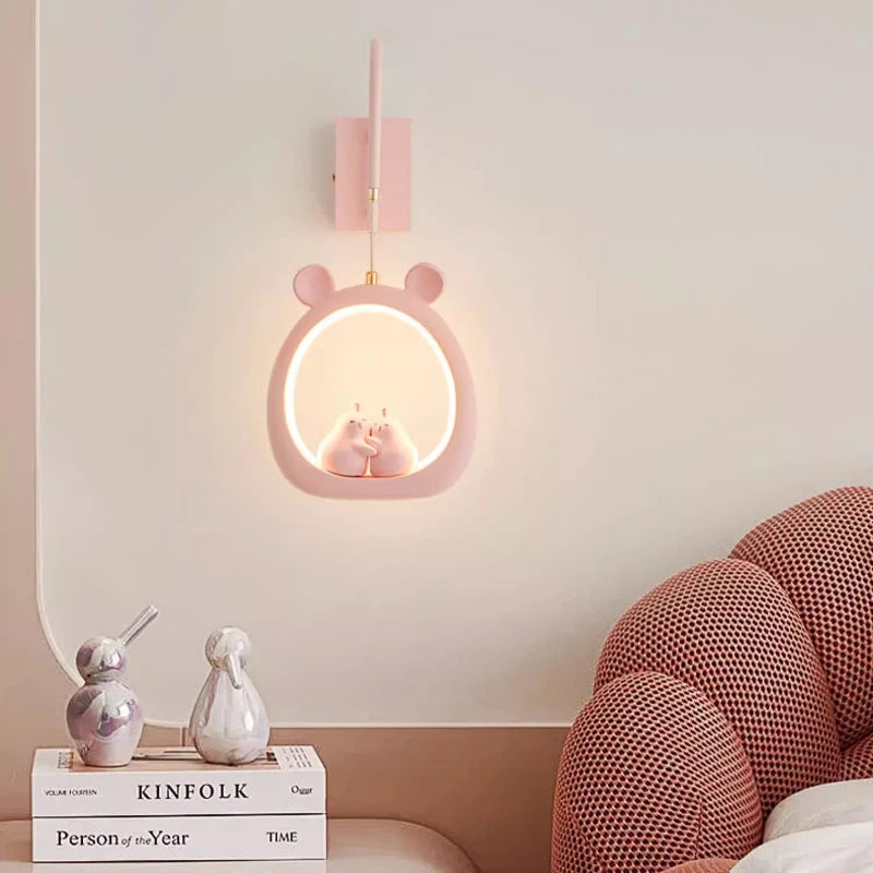 Cute Pear-Shaped Children’s Bedside Wall Lamp