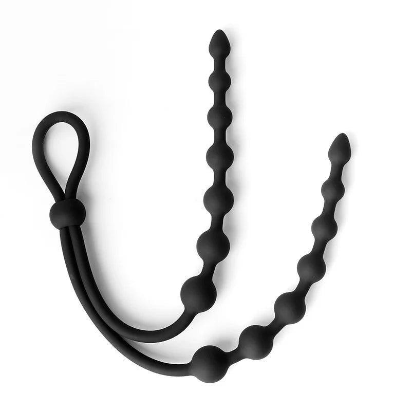 Extra-Long Silicone Anal Bead Trainer