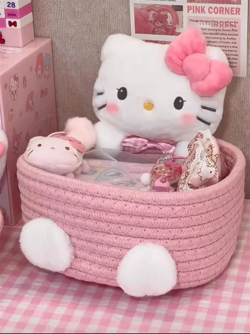 Cute Cat-Shaped Desktop Storage Basket