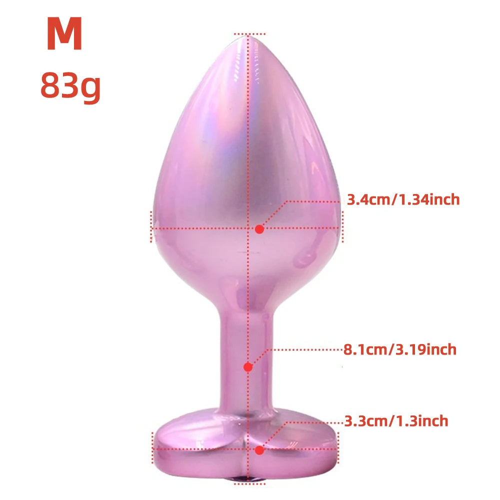 Jewelry-Base Metal Anal Plug Set – 3 Sizes