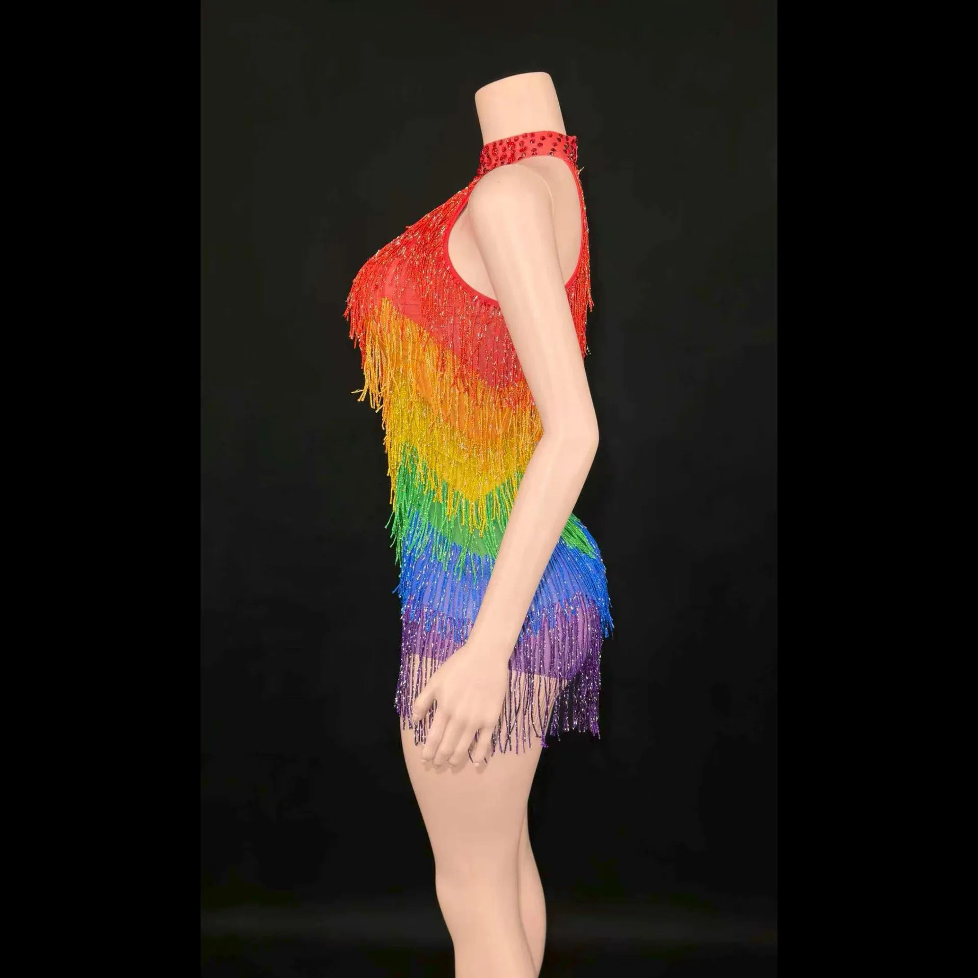 European and American Xia Hongyan Cross-border Flowy Nightclub Glittering Sexy Clothing One-Piece Dress Women's Evening Dress