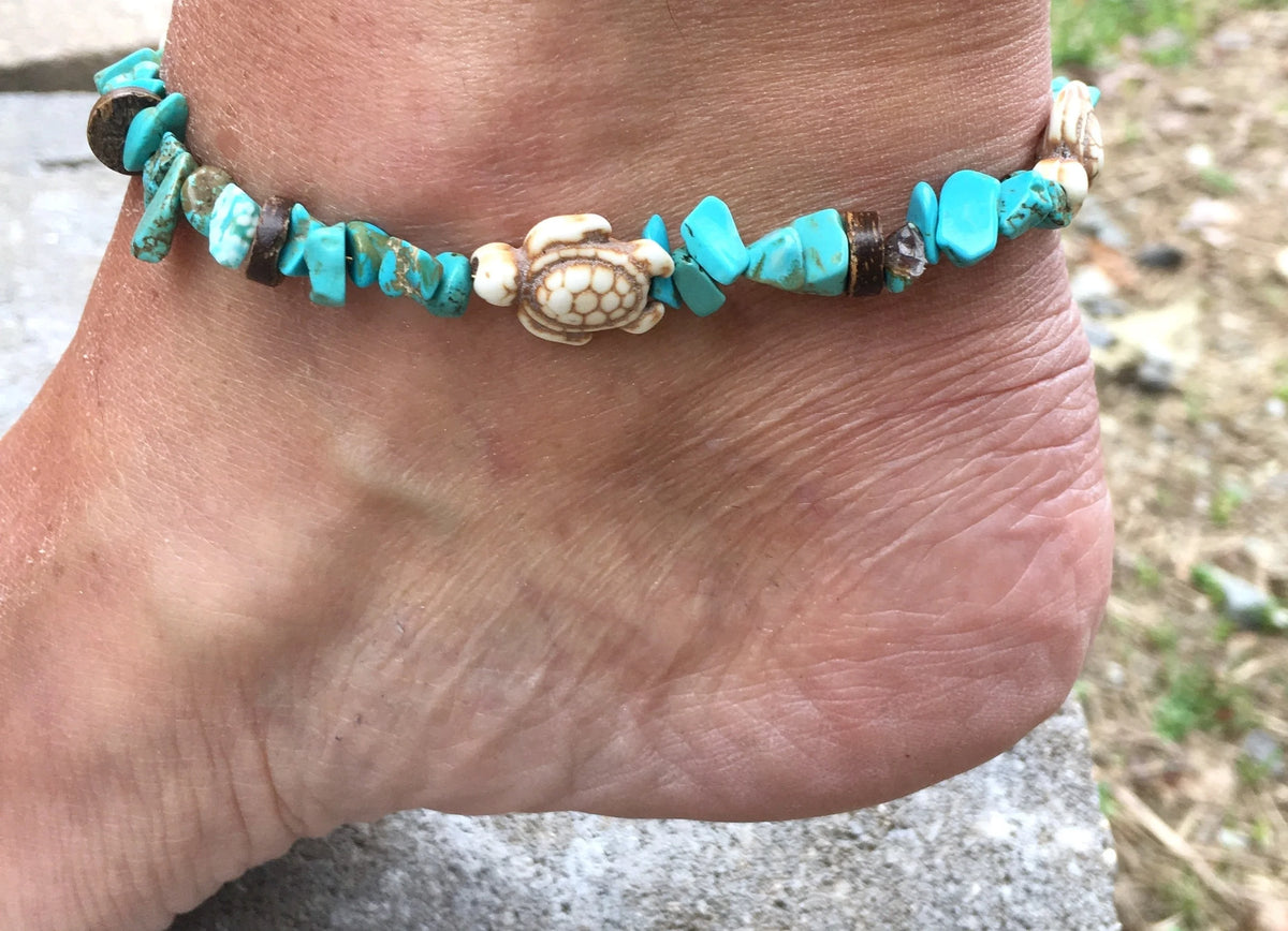Women's Boho Lotus Chakra Beaded Anklet