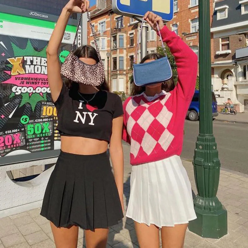 “I Love NY” Graphic Y2K Baby Tee