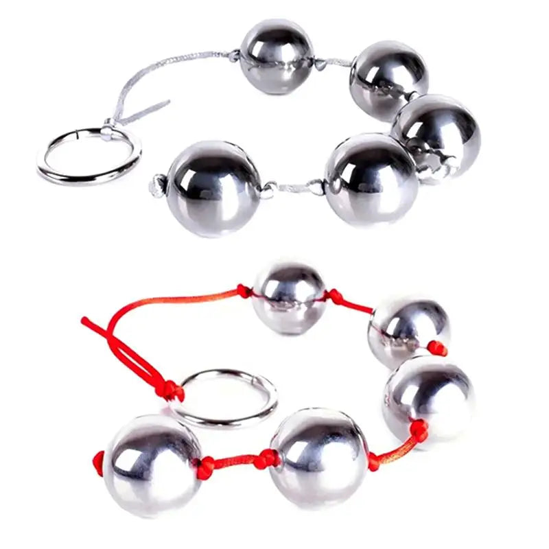 Stainless Steel Beaded Anal Plug