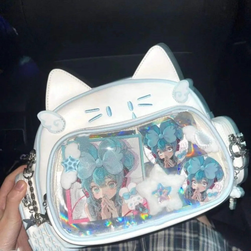 Kawaii Cat Transparent Ita Shoulder Bag