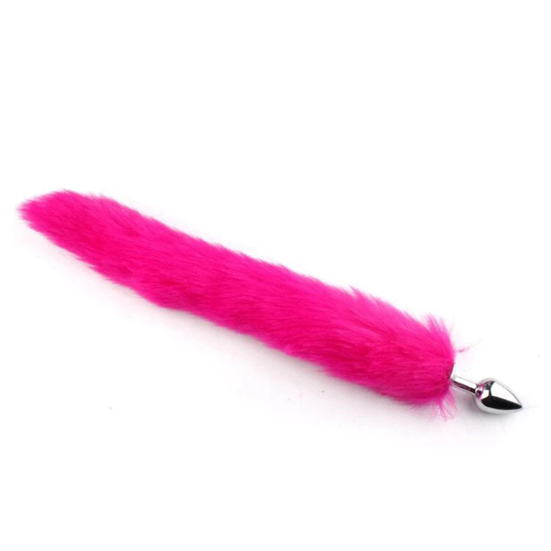 Faux Fox Tail Stainless Steel Anal Plug