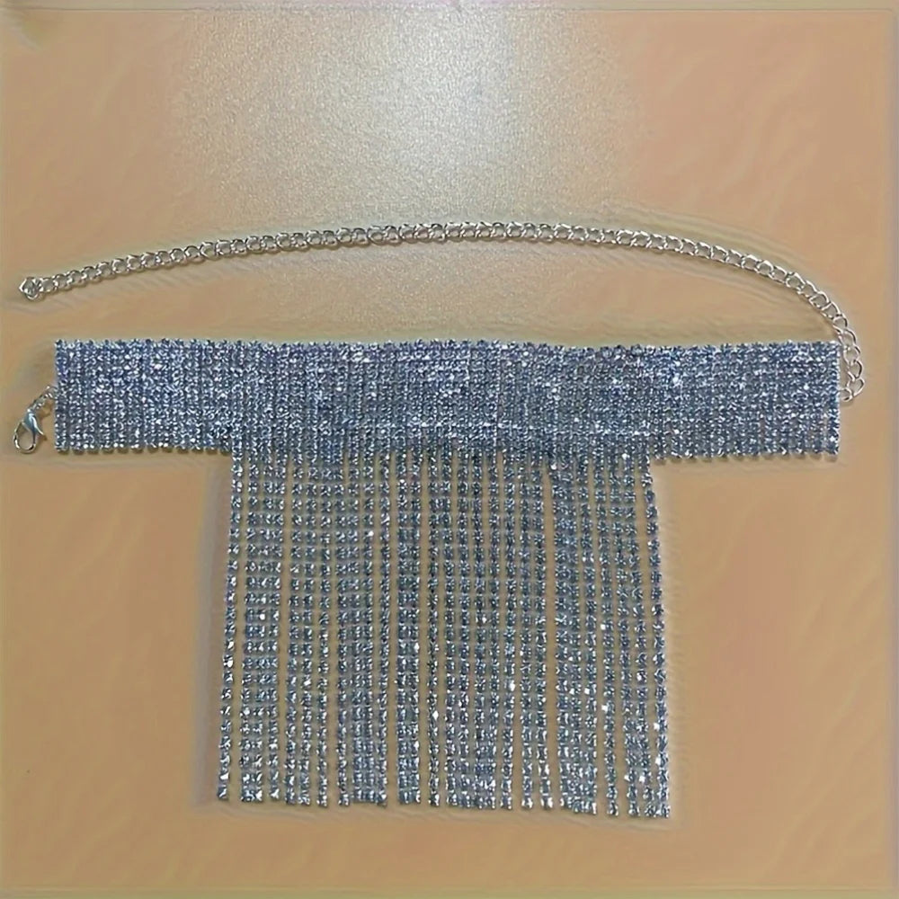 1pcs Rhinestone anklet anklet ethnic style shining tassel charming anklet anklet anklet high heels