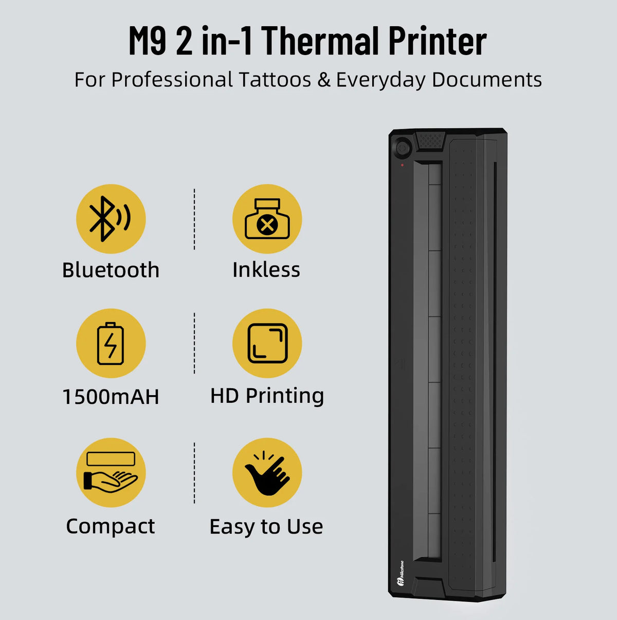 Portable Bluetooth Thermal Tattoo Stencil & Document Printer