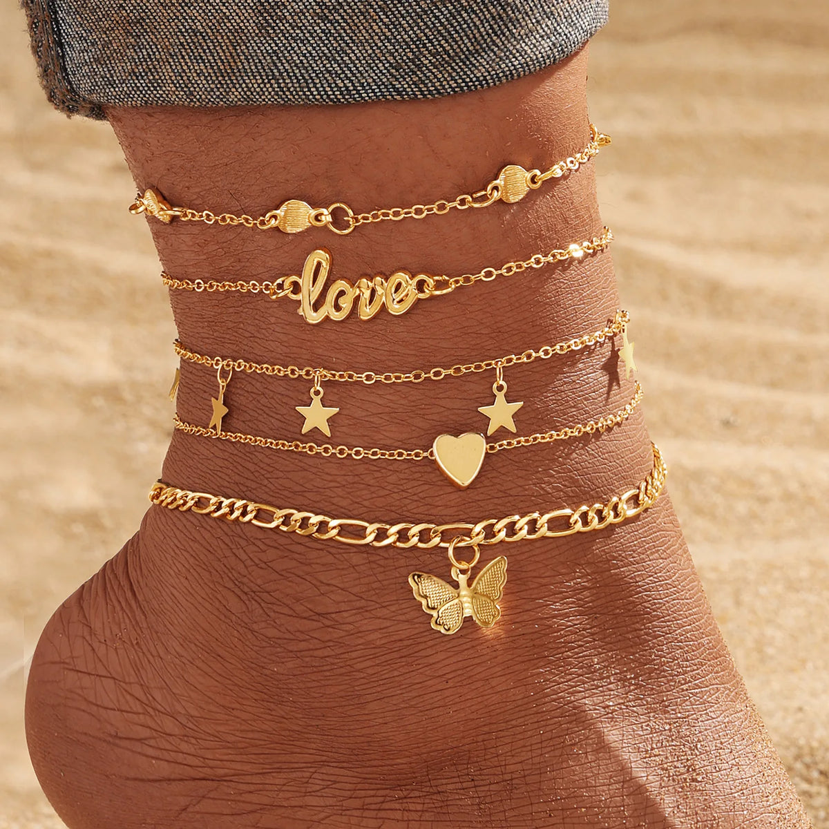Women's 18K Gold-Plated Dainty Anklet