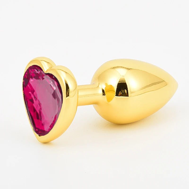 Golden Stainless Steel Crystal Anal Plug – 3 Sizes