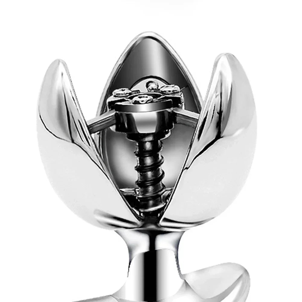Stainless Steel Locking Chastity Anal Plug