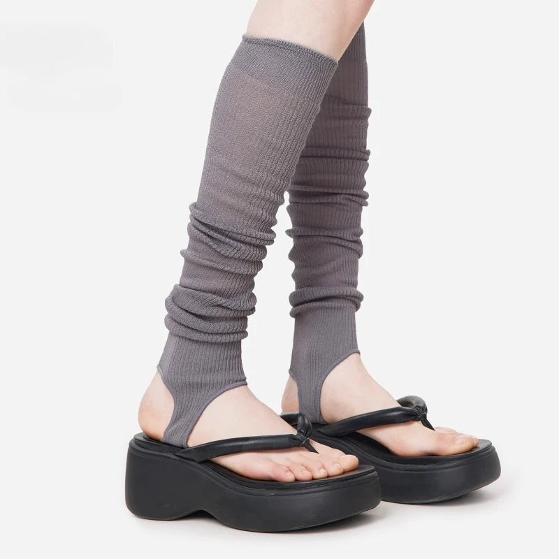 Thin Cotton Knit Lolita Leg Warmers