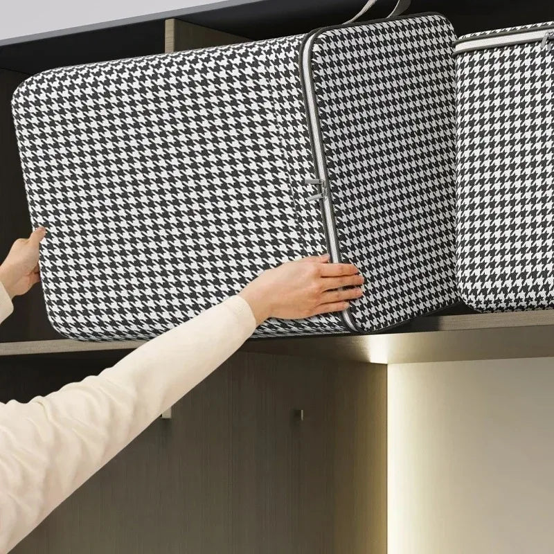 Quilt Storage Box Dustproof Organizers Non-Woven Wardrobe Space Saving Bag House-Moving Bedding Box Storage Organization