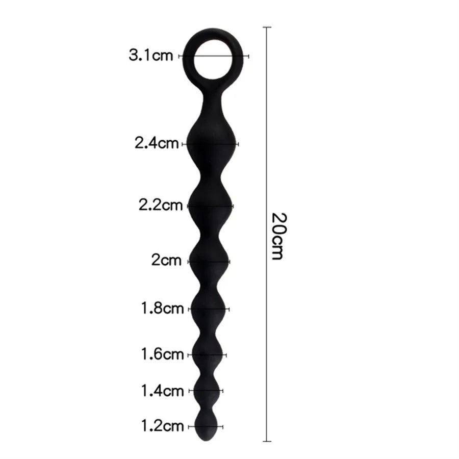 Silicone Beginner Anal Bead & Plug Trainer