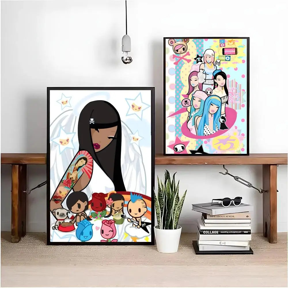 Tokidoki Retro Self-Adhesive Wall Poster