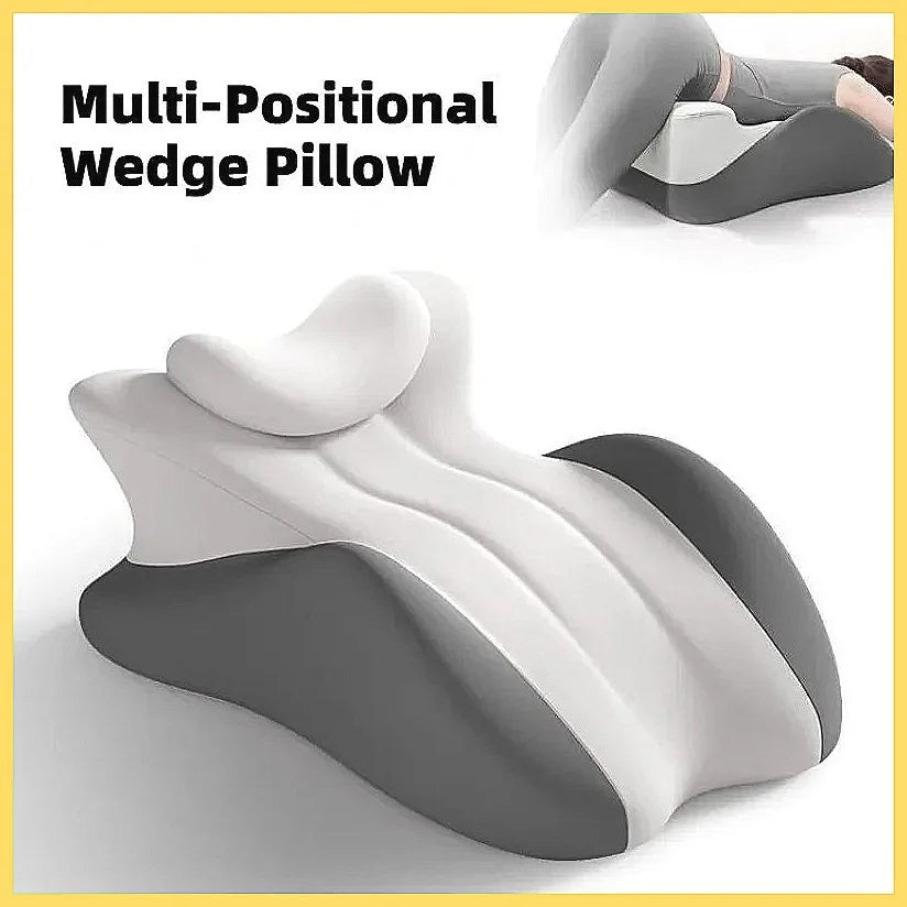 Multi-Position Memory Foam Wedge Pillow with Removable Cover